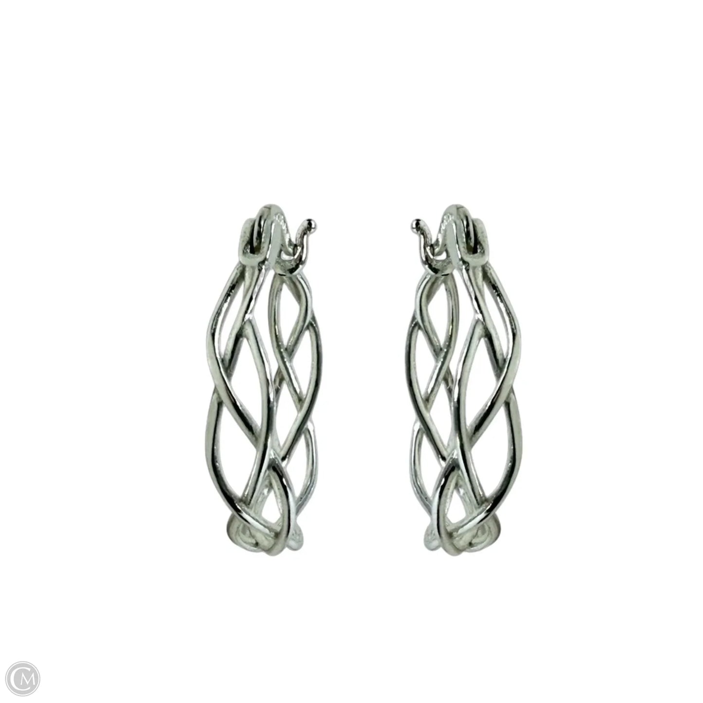 Sterling Silver Twisted Hoop Earrings