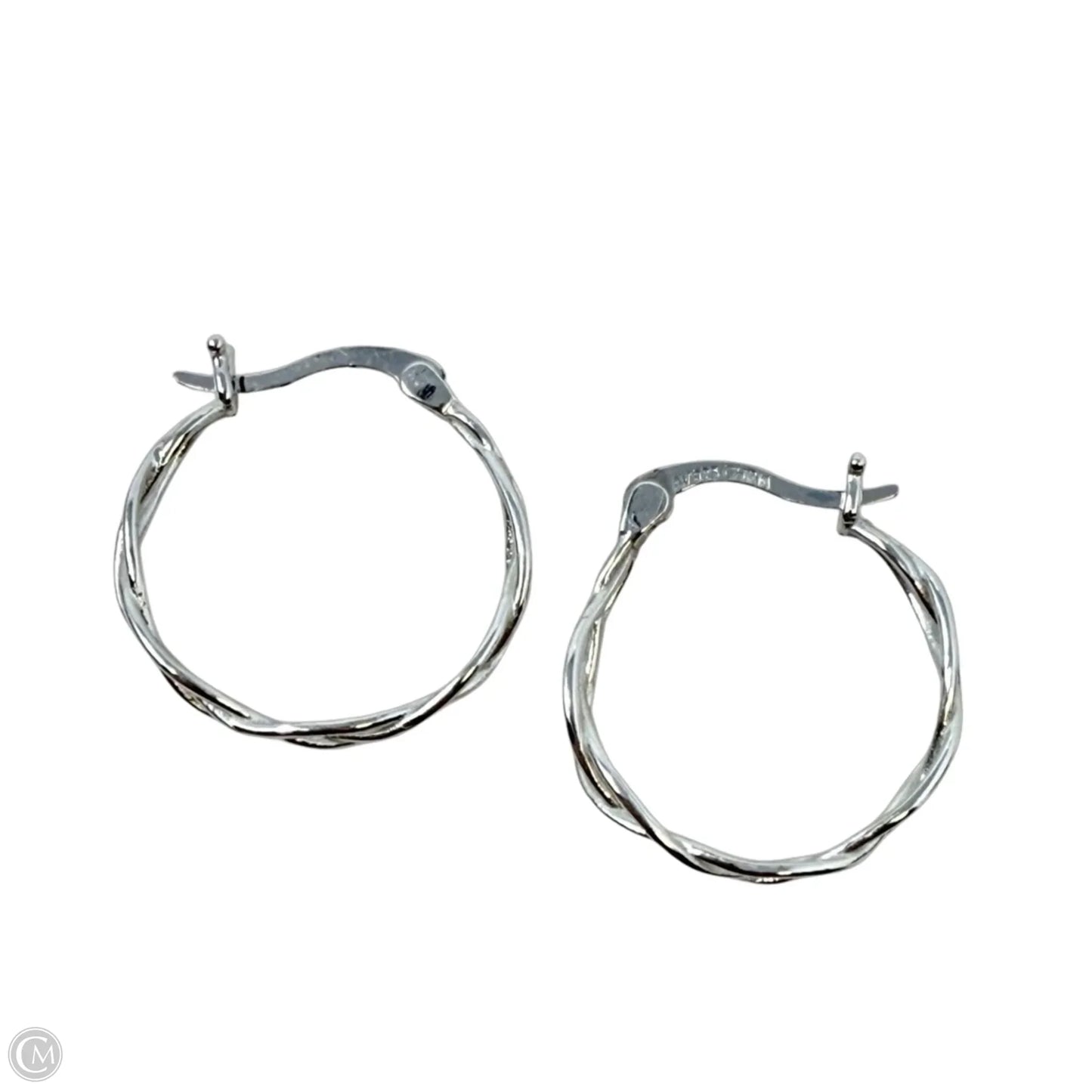 Sterling Silver Twisted Hoop Earrings