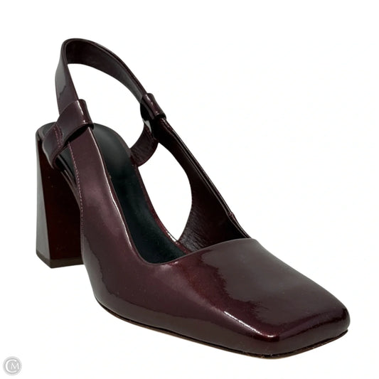 Salma Patent Leather Block Heel Slingback Pumps By Antonio Melani In Red, Size: 10