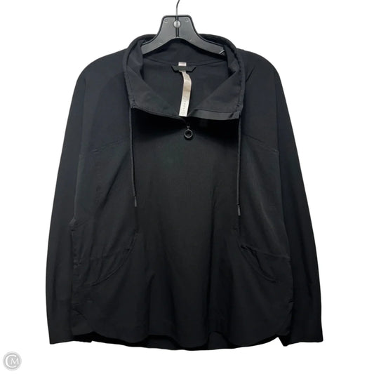 Athletic Top Long Sleeve Collar By Lululemon In Black, Size: 8