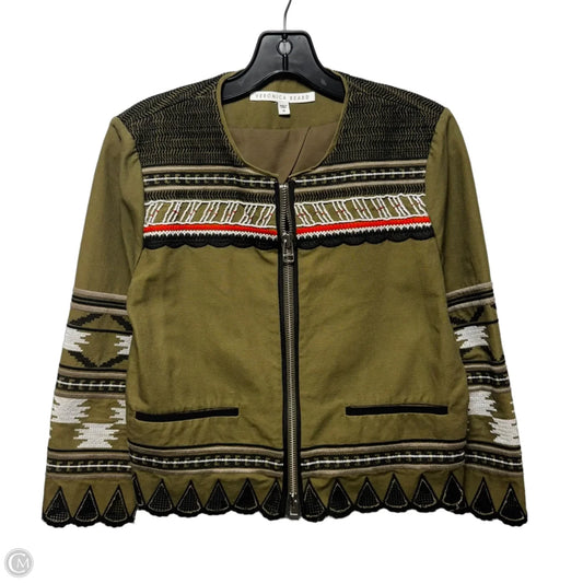 Embellished Zip Jacket Utility By Veronica Beard In Green, Size: M