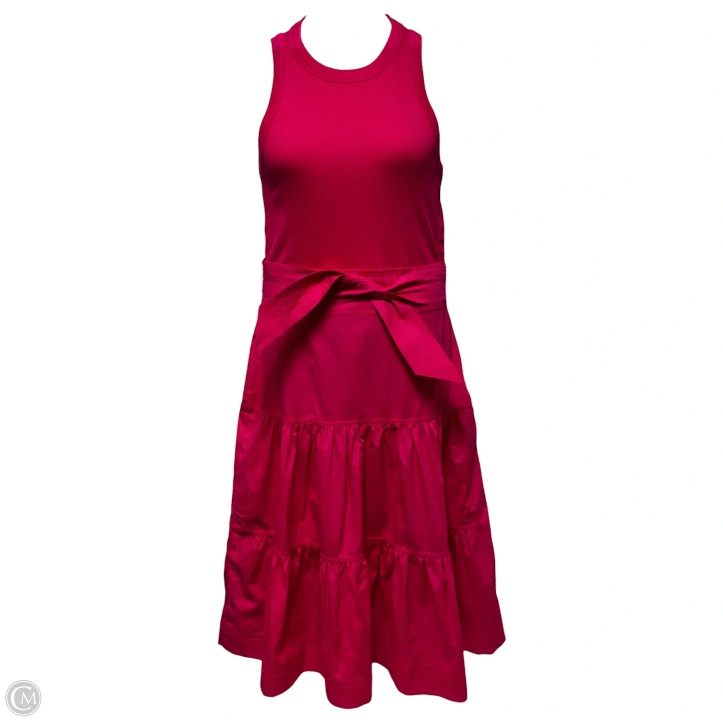 Austyn Tiered Midi Dress By Veronica Beard In Fuchsia, Size: M