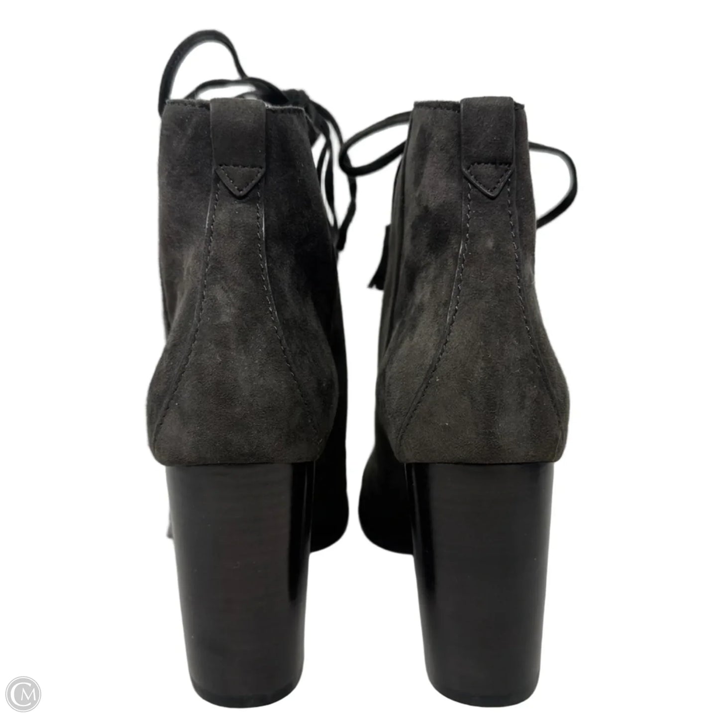 Gabby Lace Up Boots Shoes Designer By Frye In Grey, Size: 6