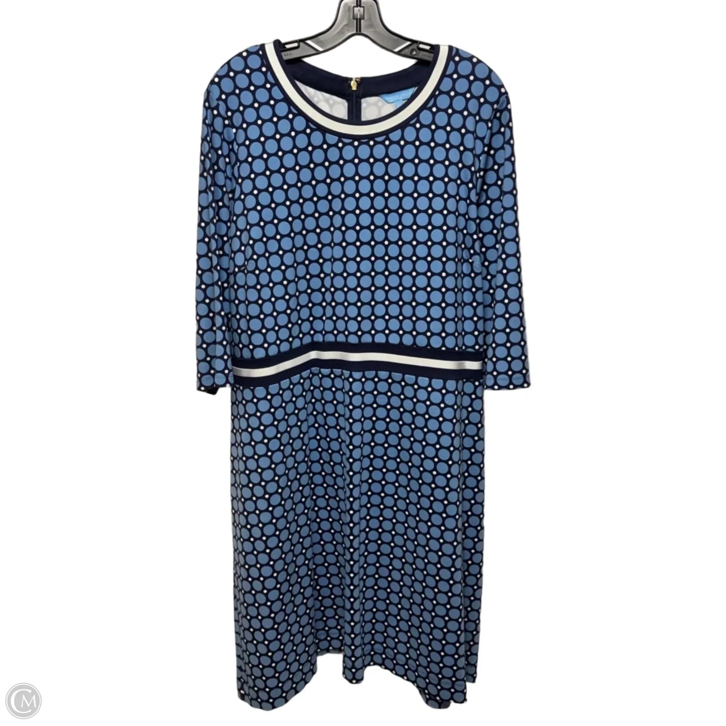 Dress Casual Midi By Draper James In Blue & White, Size: 2x