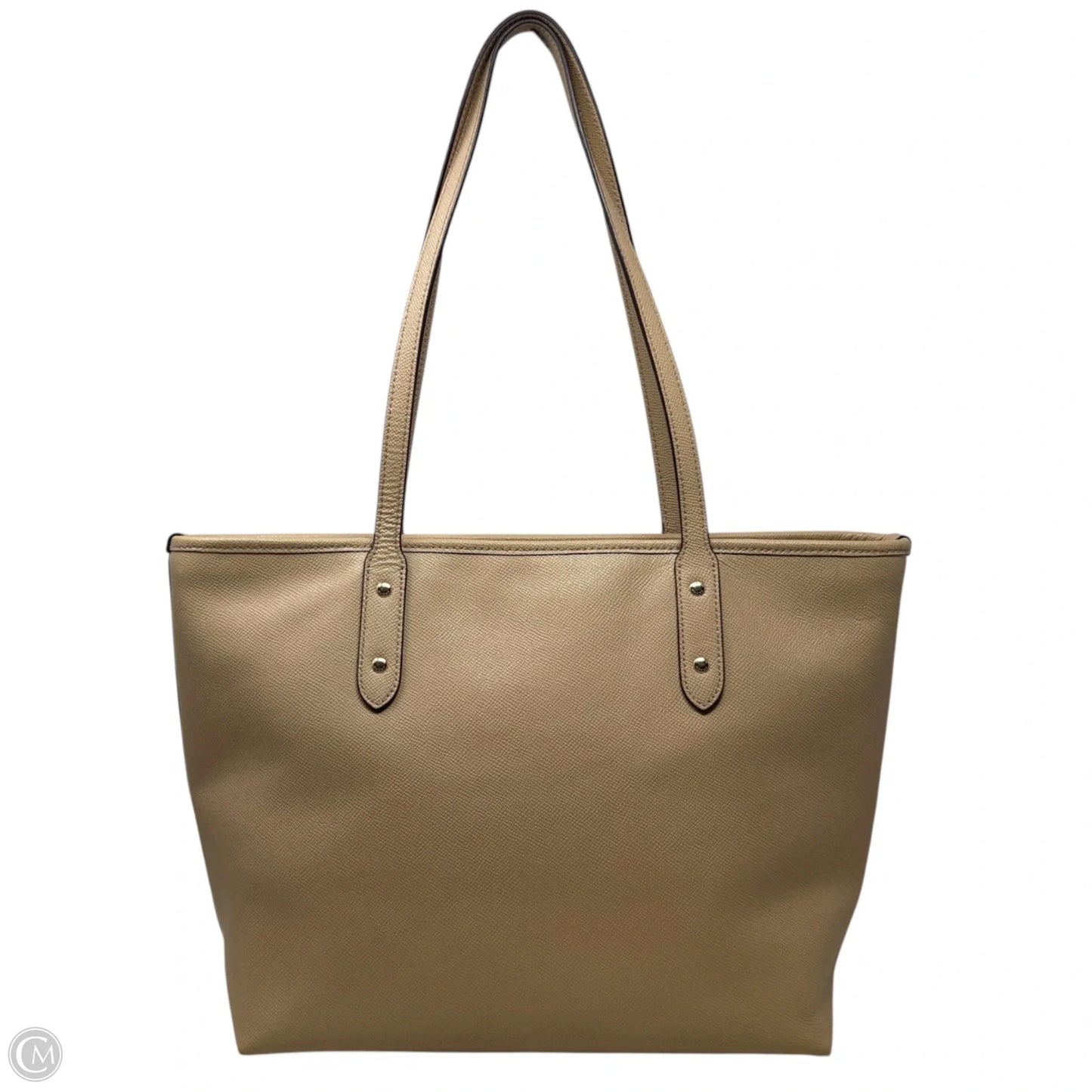 City Zip Tote In Crossgrain Leather Designer By Coach, Size: Medium