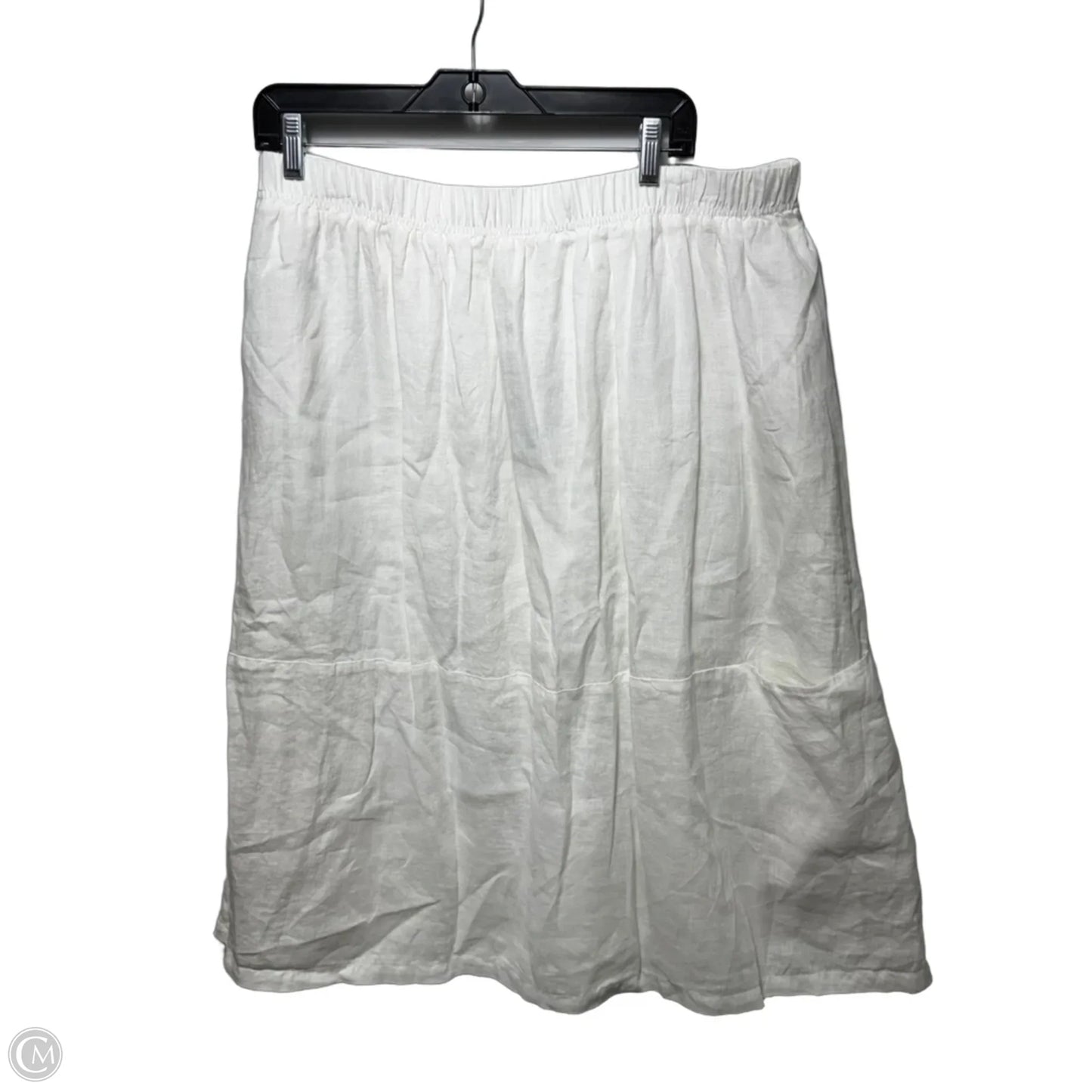 Skirt Midi By Eileen Fisher In Cream, Size: Xl