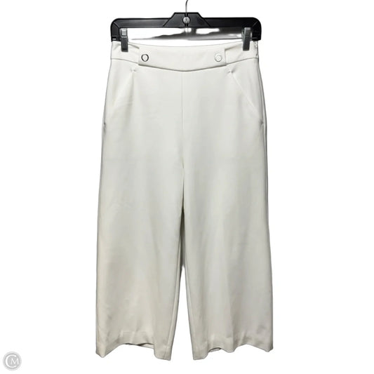 Wide Leg Cropped Pants By Elie Tahari In White, Size: 2