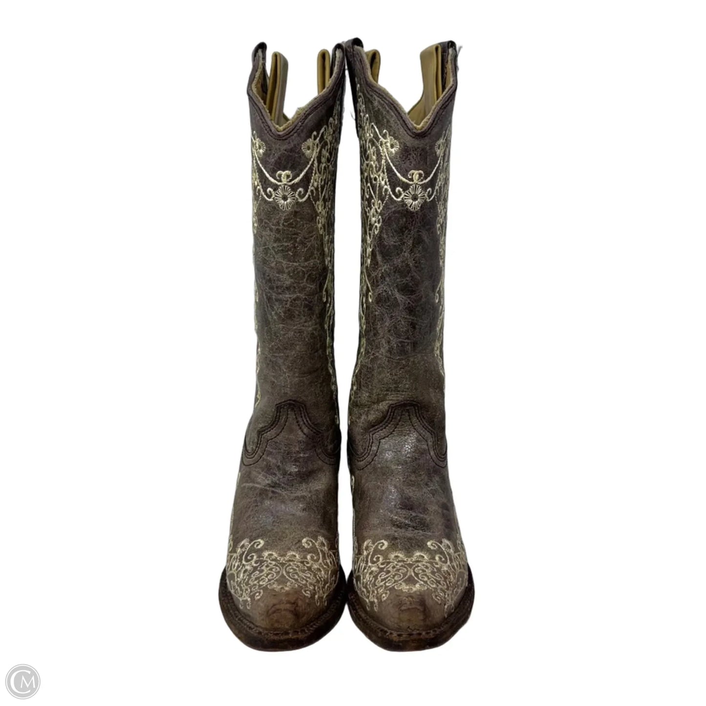 Crater Embroidered Boots Western By Corral In Tan, Size: 5