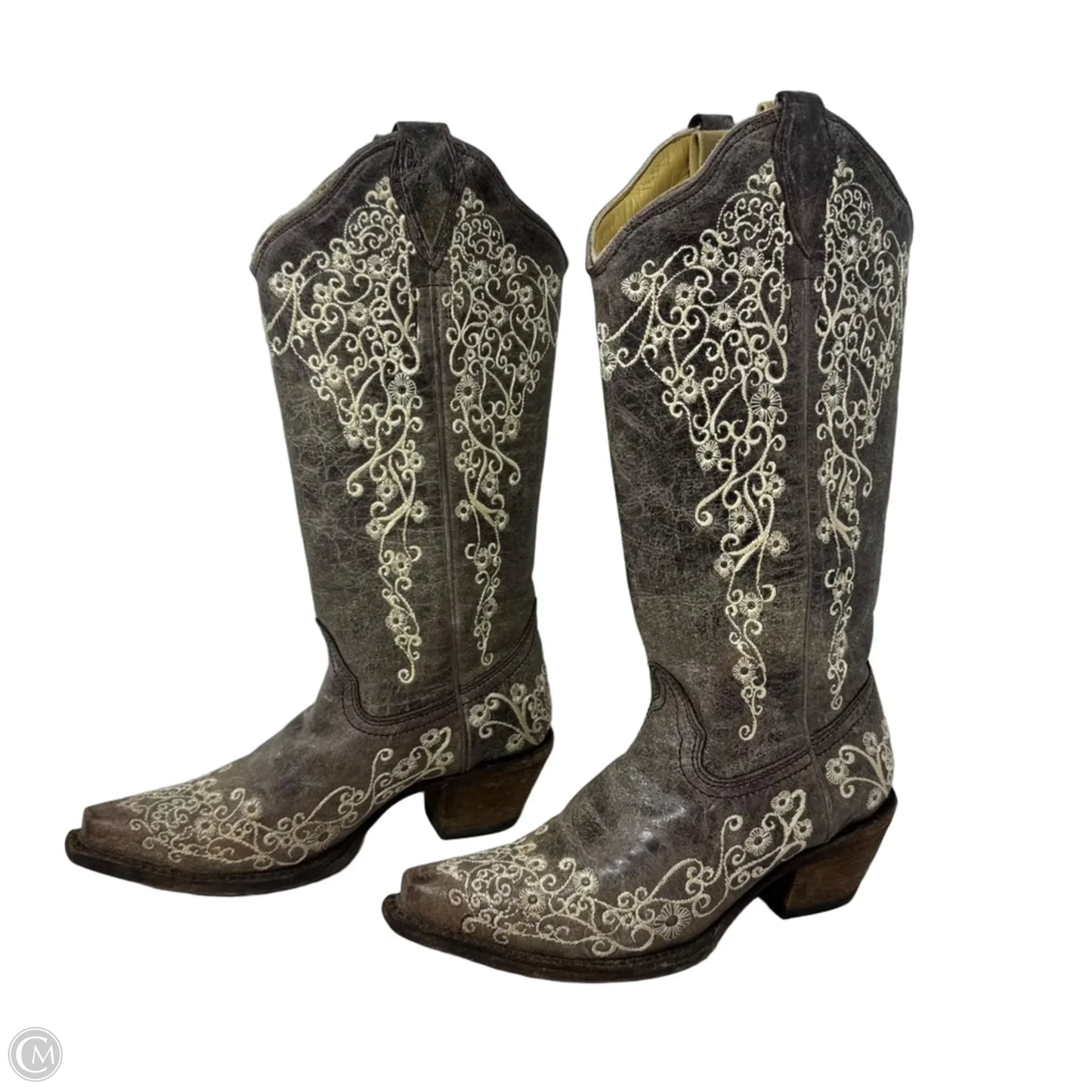 Crater Embroidered Boots Western By Corral In Tan, Size: 5