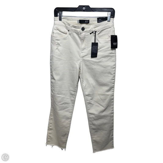 High Rise Reese Ankle Straight Jeans By Kut In Cream, Size: 4