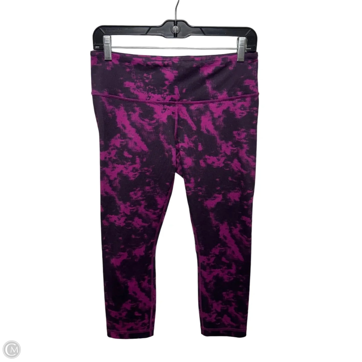 Athletic Leggings Capris By Lululemon In Black & Purple, Size: 8