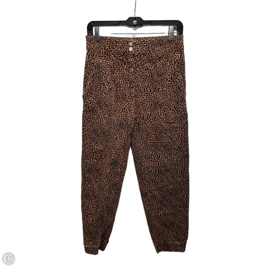 Kalea Corduroy Trouser Joggers By Anthropologie In Animal Print, Size: Xs