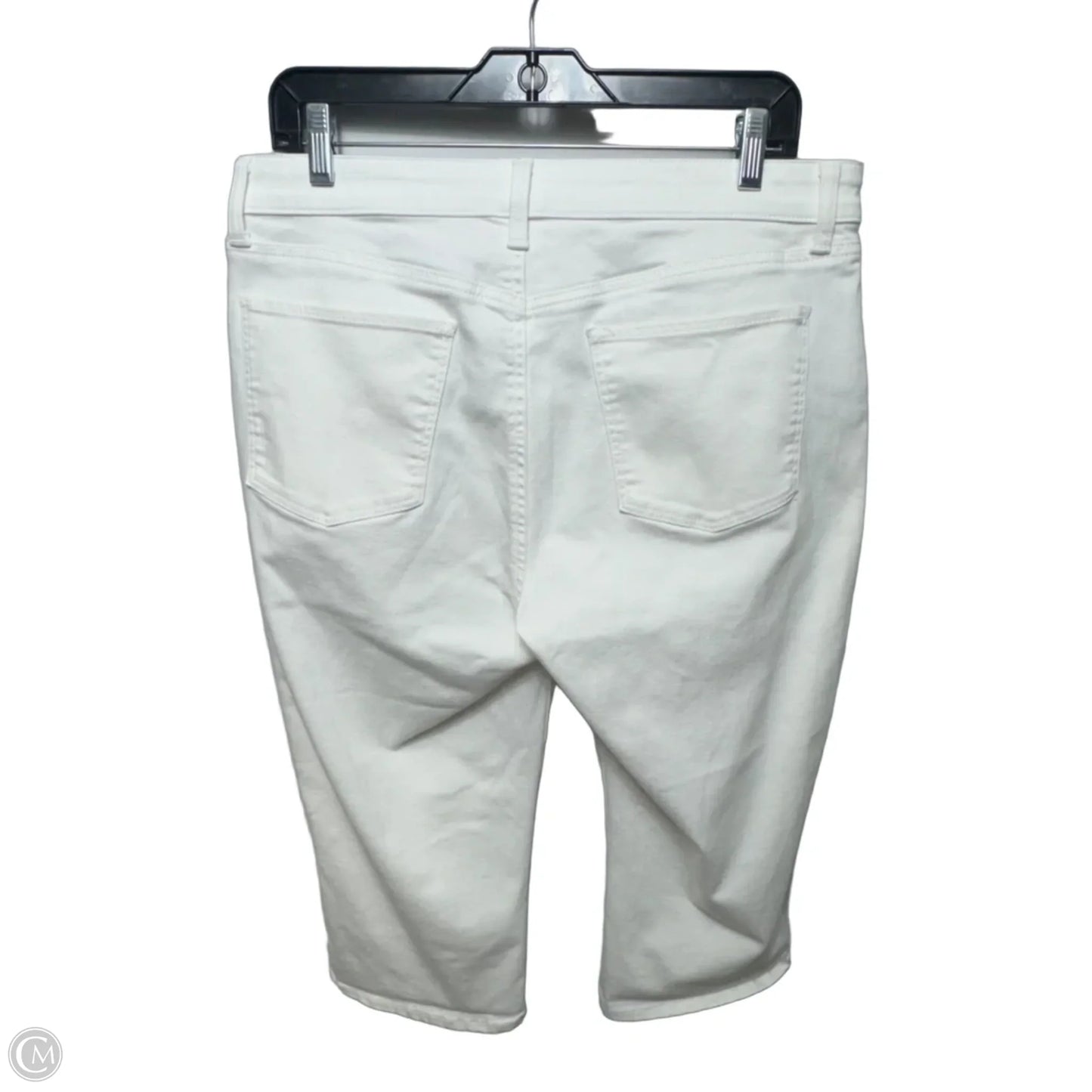 Pedal Pusher Curvy Jeans Cropped By Talbots In White Denim, Size: 12