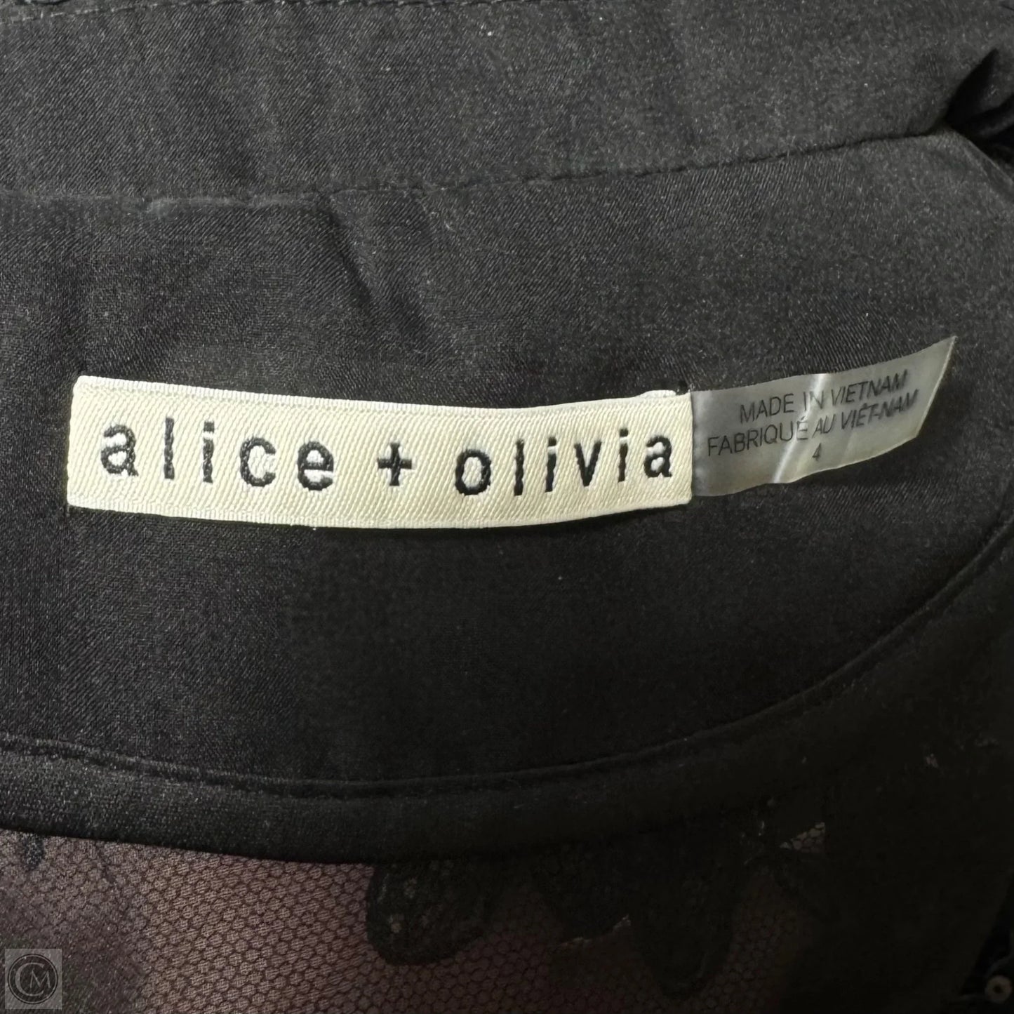 Judith Embellished Sequin Blazer Designer By Alice + Olivia In Black, Size: 4