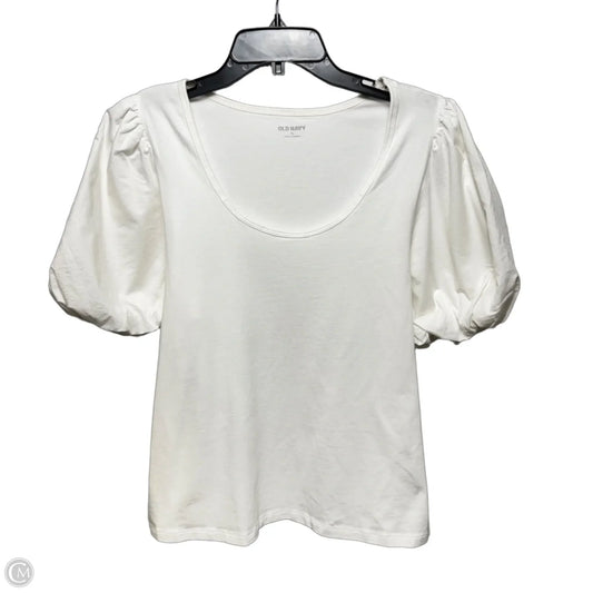 Puff Sleeve Top Short Sleeve By Old Navy In White, Size: Xl