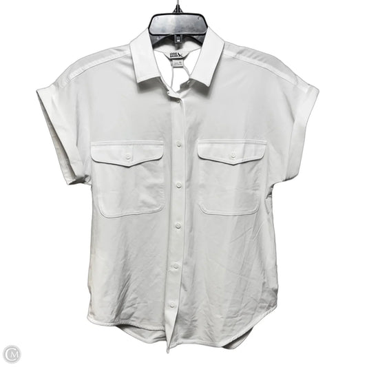 Top Short Sleeve By Eddie Bauer In White, Size: Xs