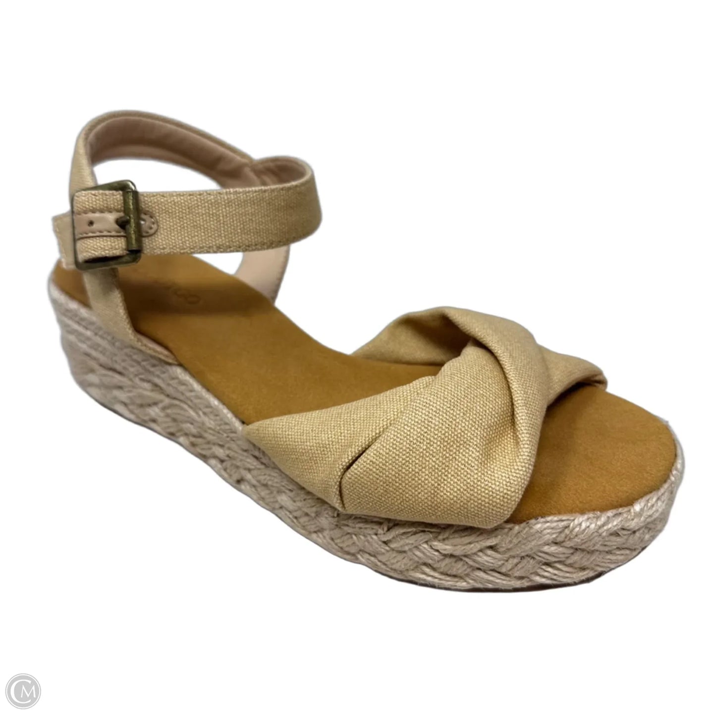 Espadrille Sandals Heels Wedge By Coutgo In Tan, Size: 8