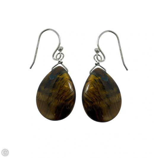 Sterling Silver & Tiger's Eye Drop Earrings