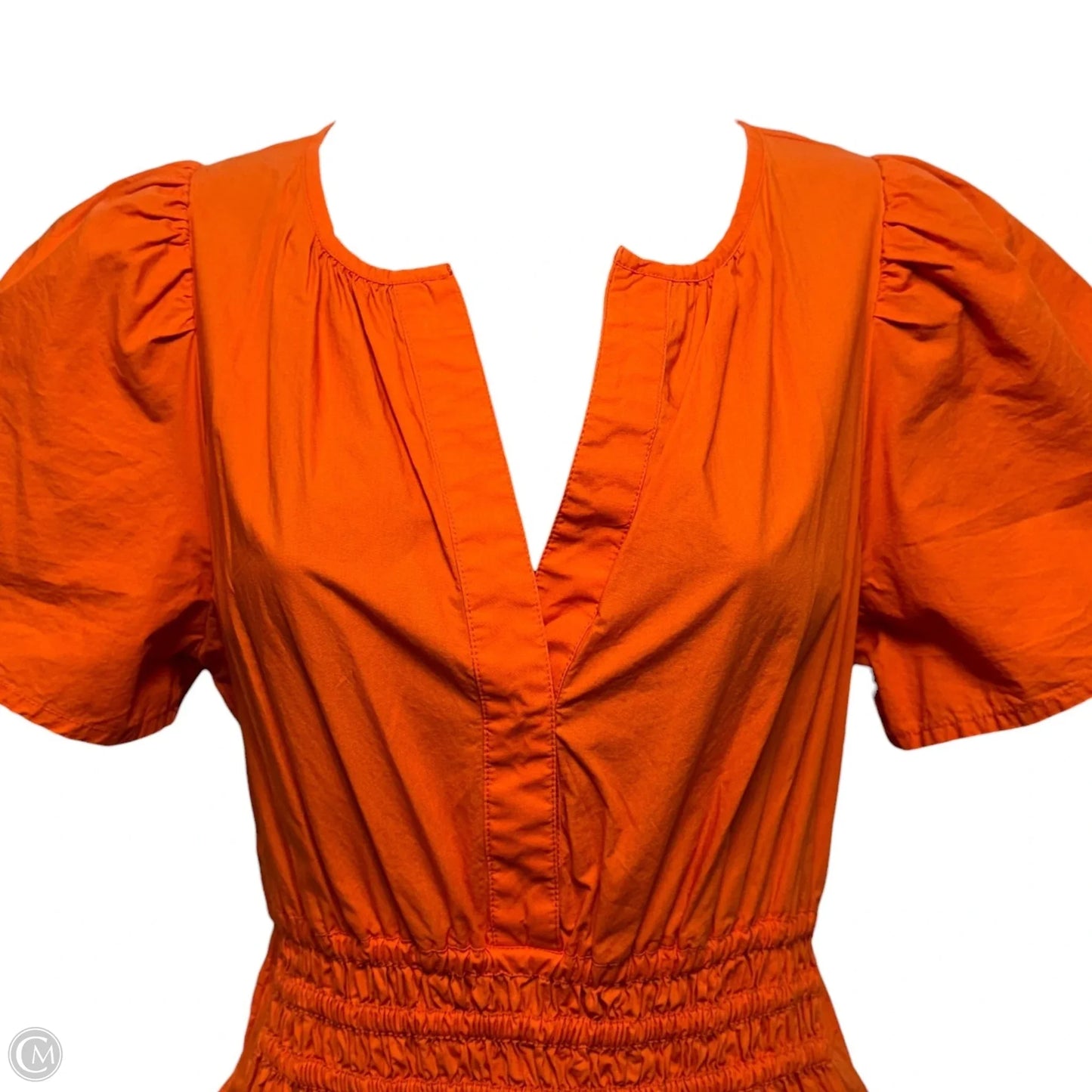 The Somerset Short Sleeve Maxi Dress By Maeve In Orange, Size: S
