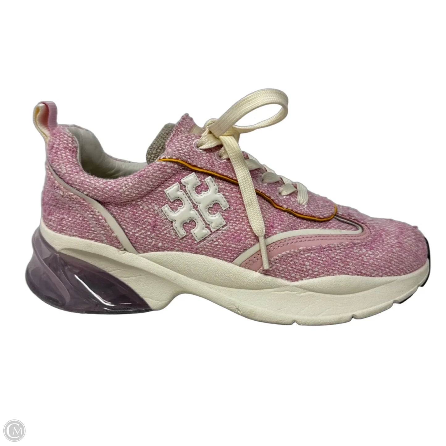 Good Luck Tweed Trainers Shoes Designer By Tory Burch In Pink, Size: 9.5