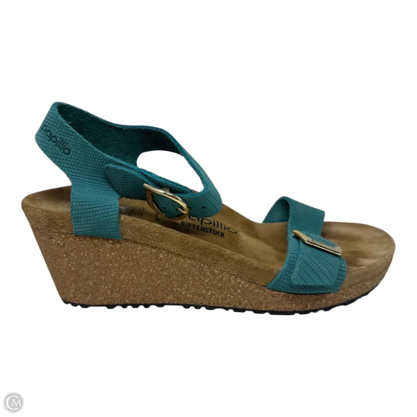 Sandals Heels Wedge By Papillio In Teal, Size: 11