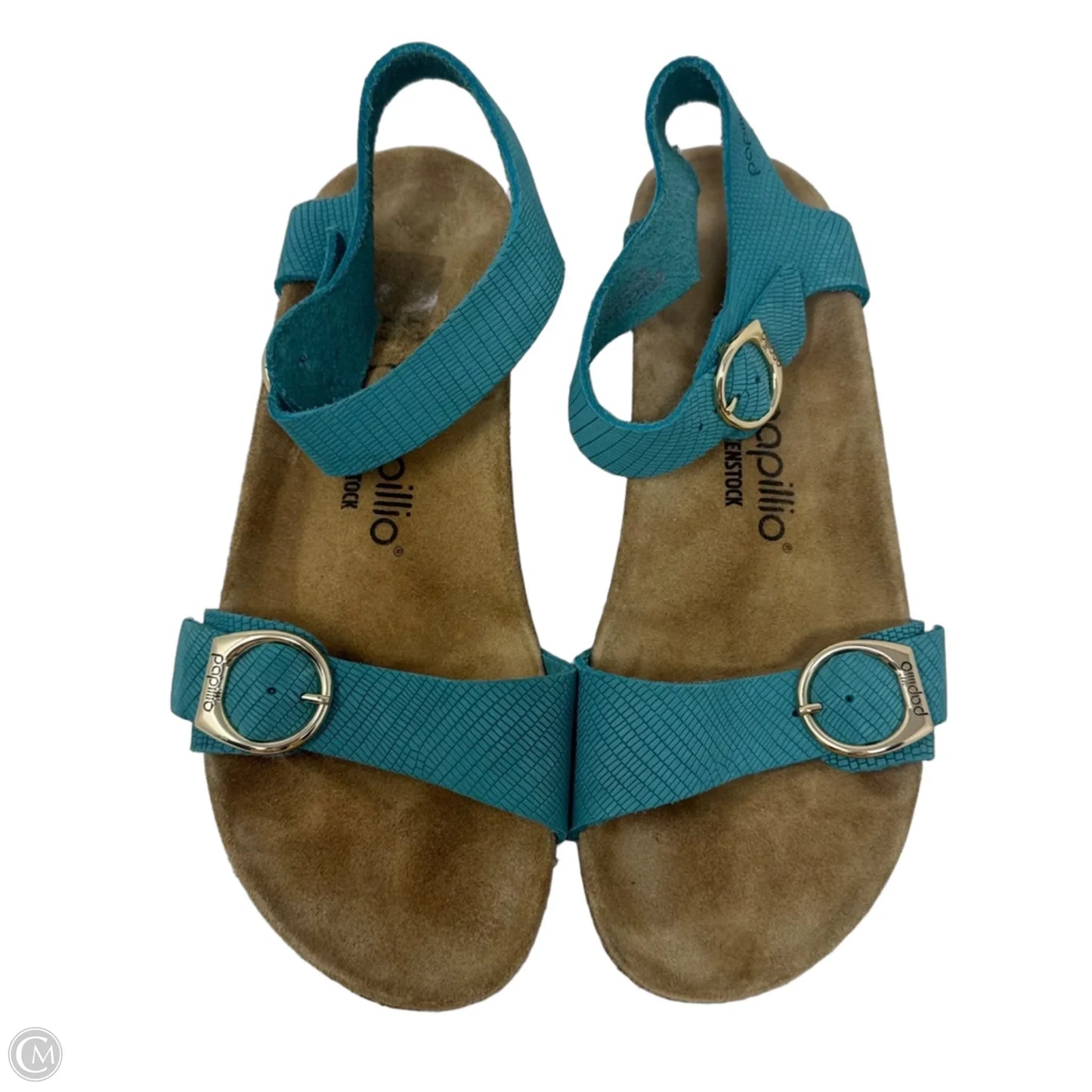 Sandals Heels Wedge By Papillio In Teal, Size: 11
