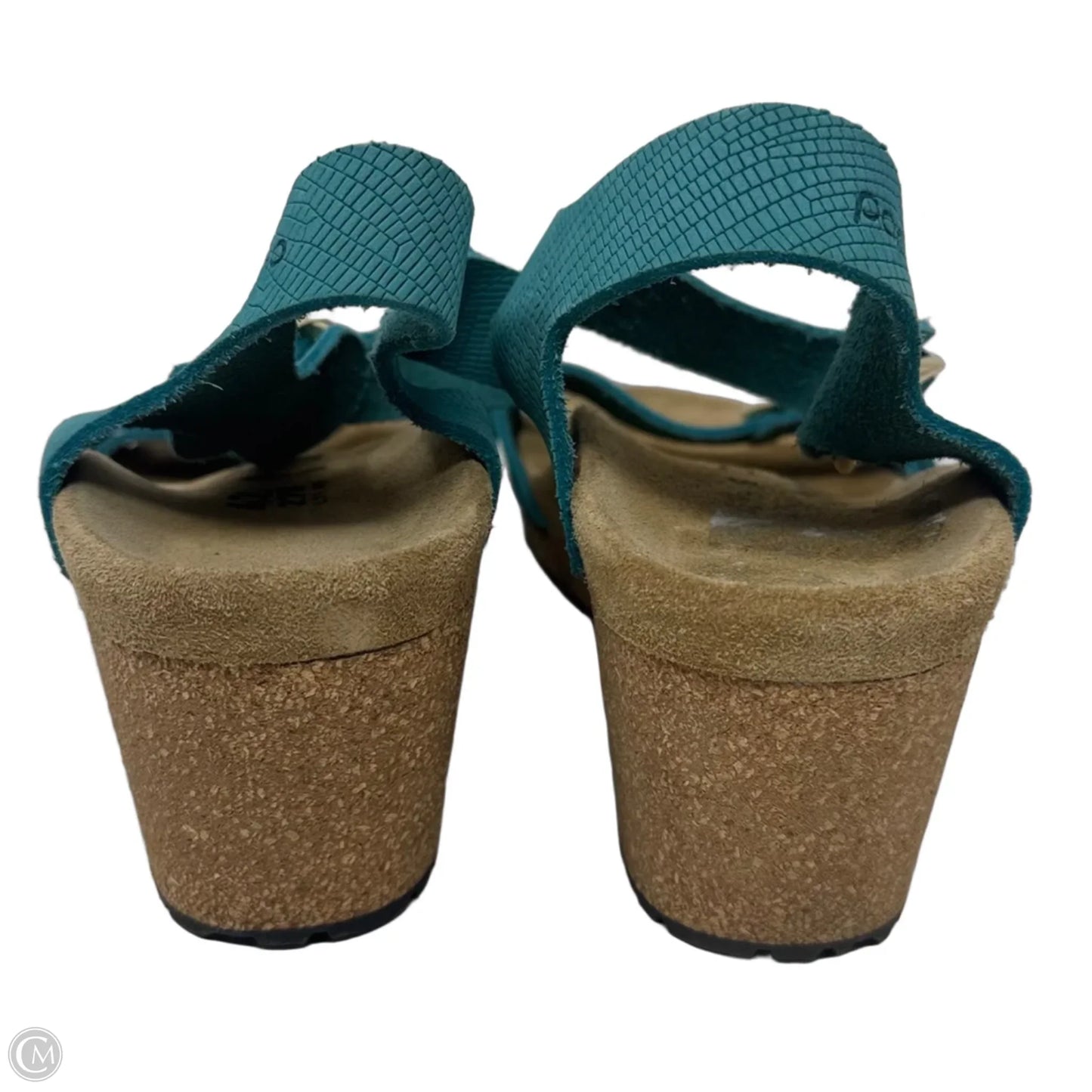 Sandals Heels Wedge By Papillio In Teal, Size: 11