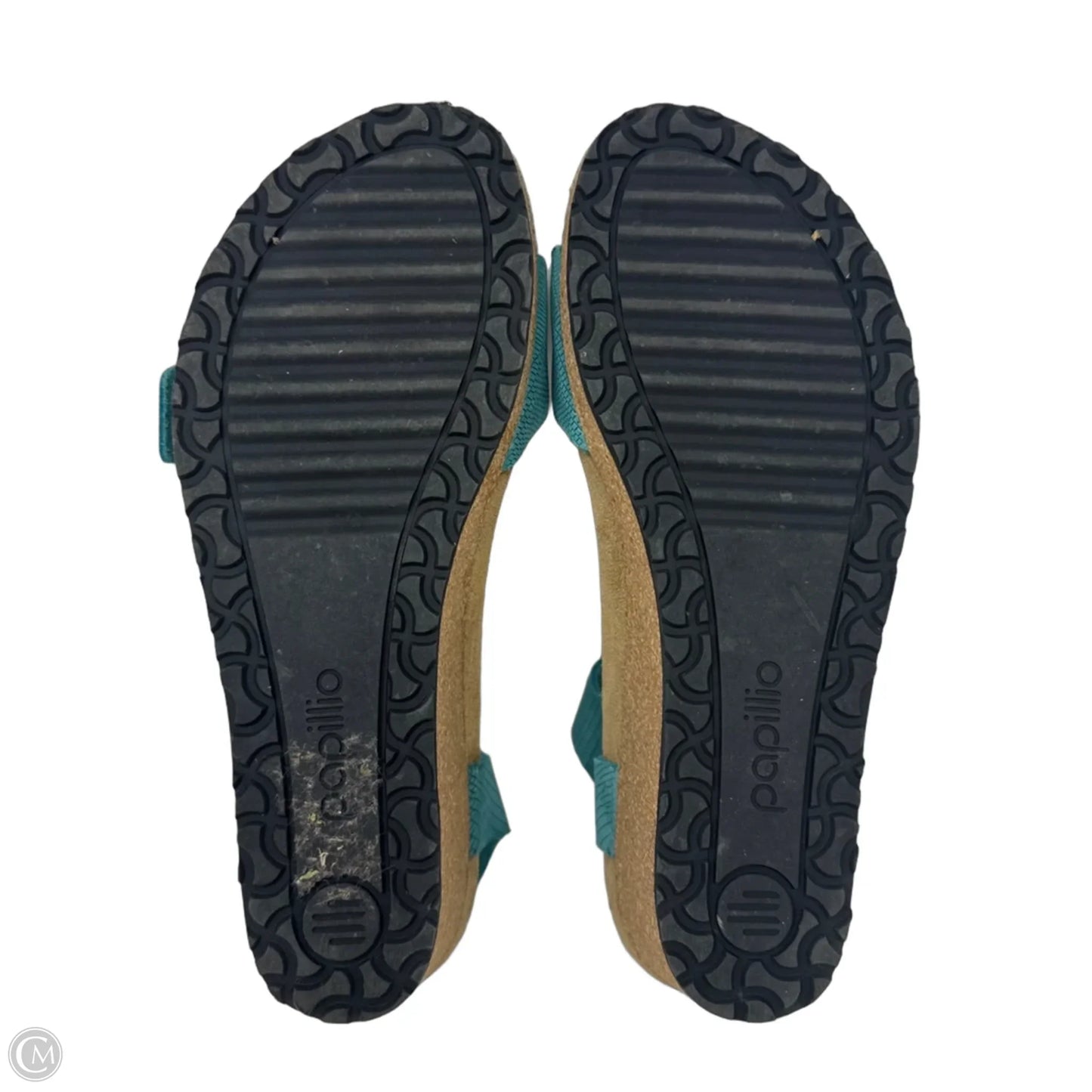 Sandals Heels Wedge By Papillio In Teal, Size: 11