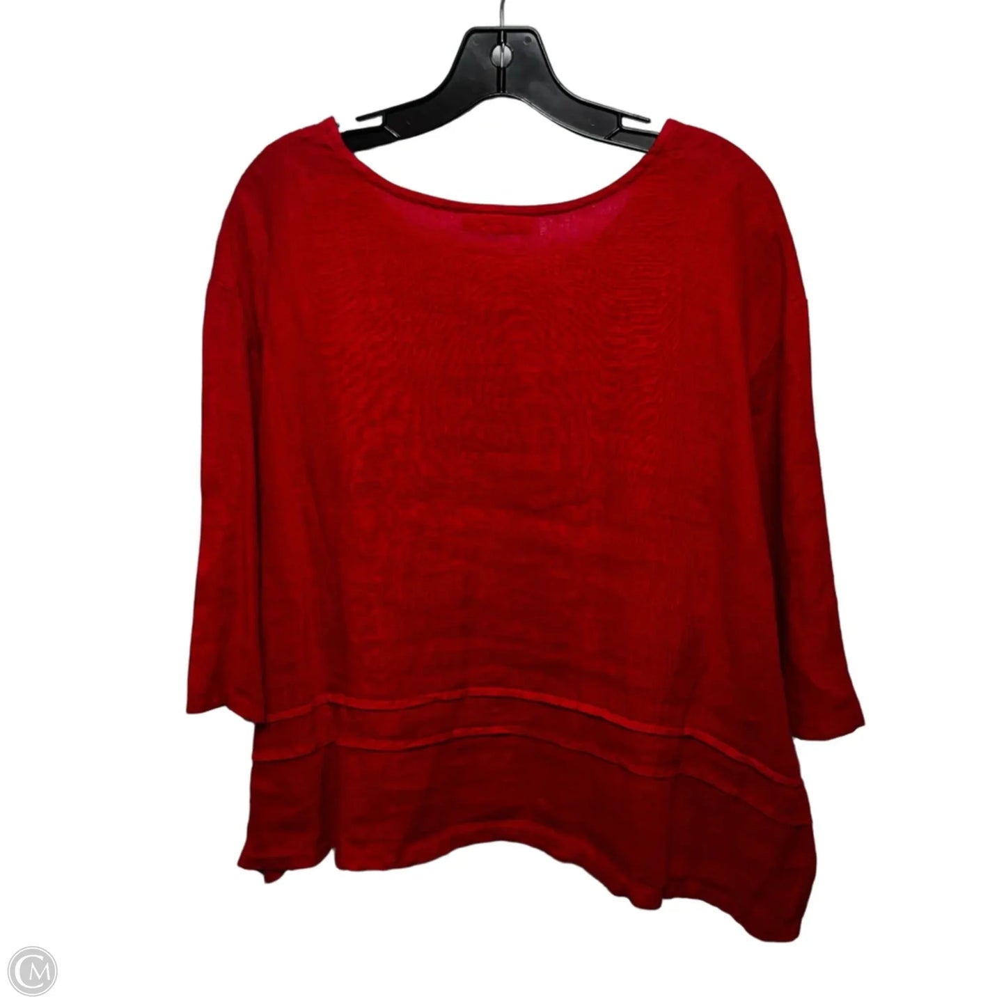 Linen Top 3/4 Sleeve By Bryn Walker In Red, Size: Xl