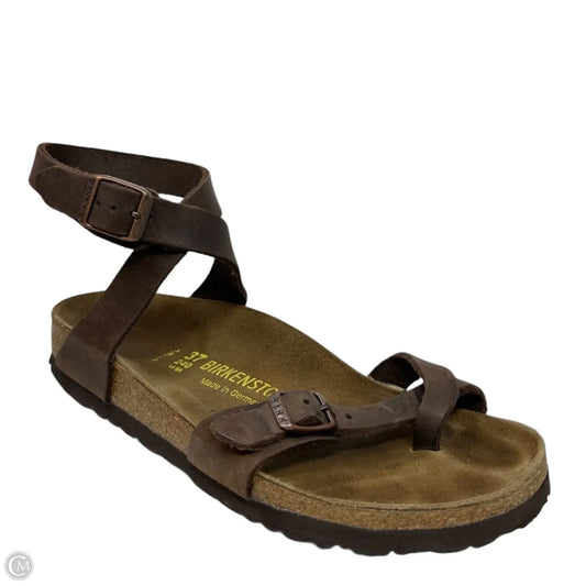 Yara Oiled Leather Sandals By Birkenstock In Habana, Size: 6 (EU 37)