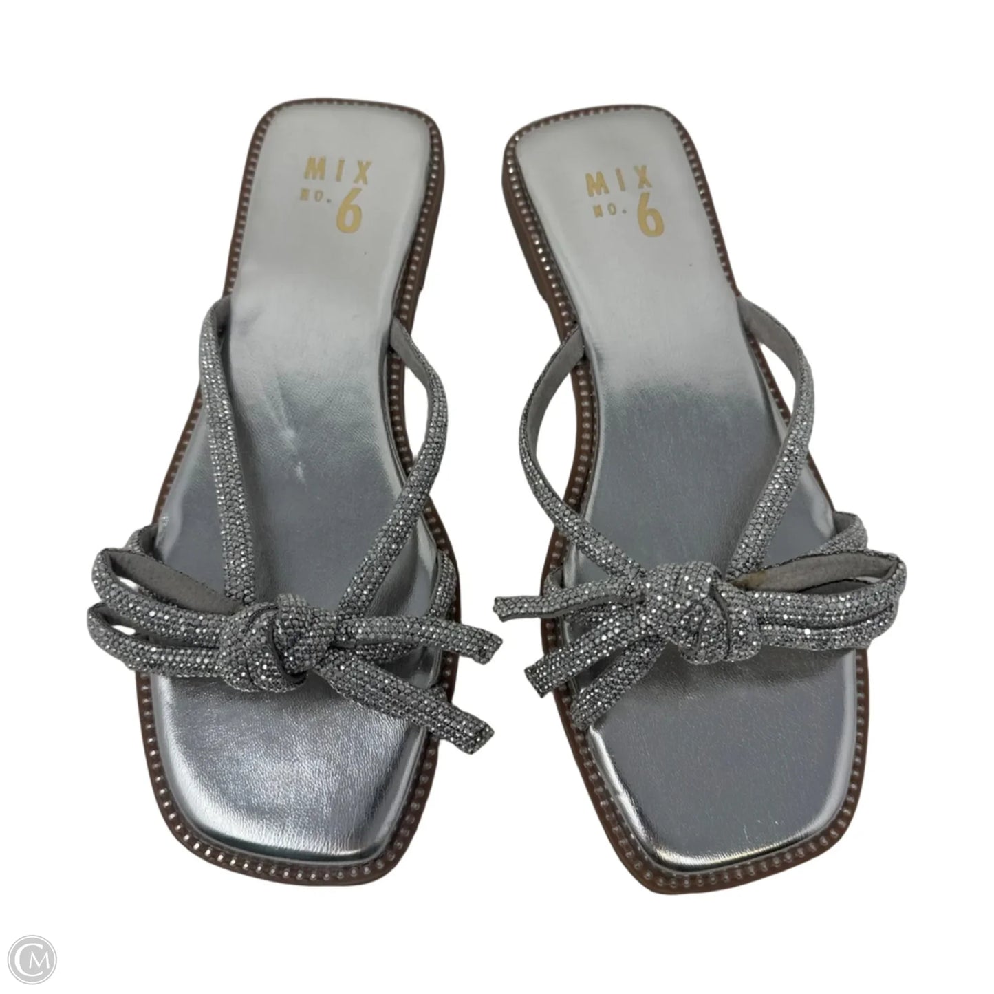 Sandals Flats By Mix No 6 In Silver, Size: 9