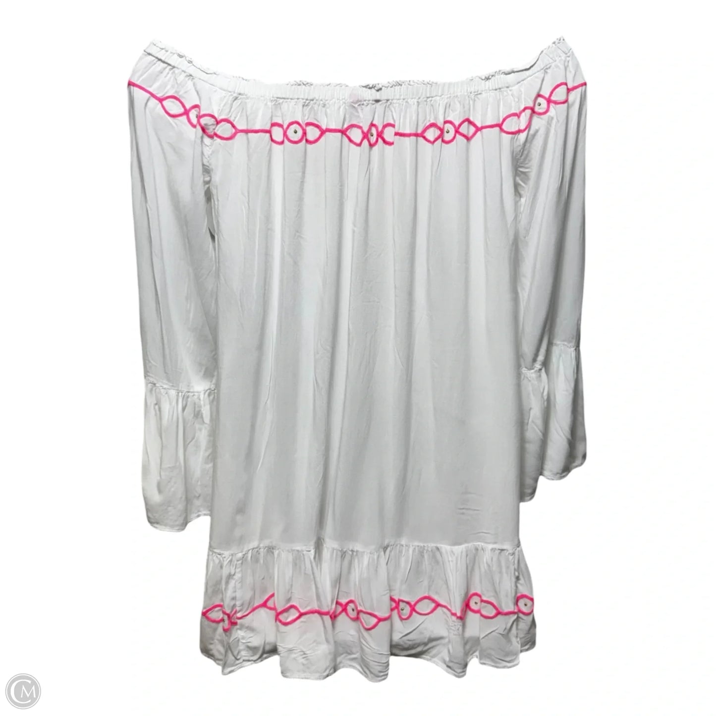 Nemi Embroidered Tunic Designer By Lilly Pulitzer In White, Size: L