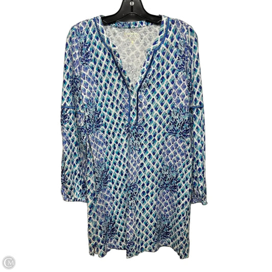 Joy Dress Designer By Lilly Pulitzer In Blue & White, Size: M