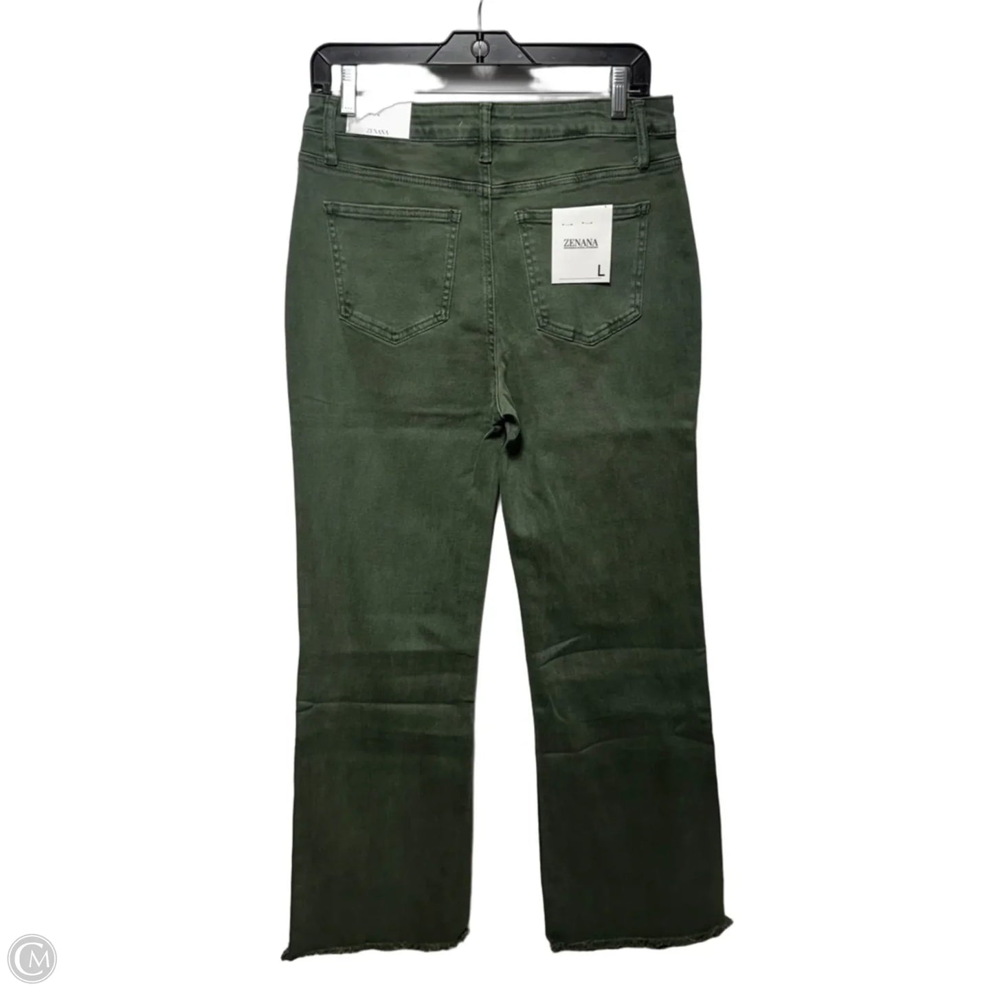 Jeans Boot Cut By Zenana In Green, Size: L