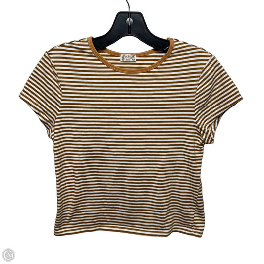Top Short Sleeve By Intimately Free People In Striped Pattern, Size: L