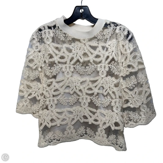 Top 2pc Long Sleeve By Current Air In Cream, Size: M