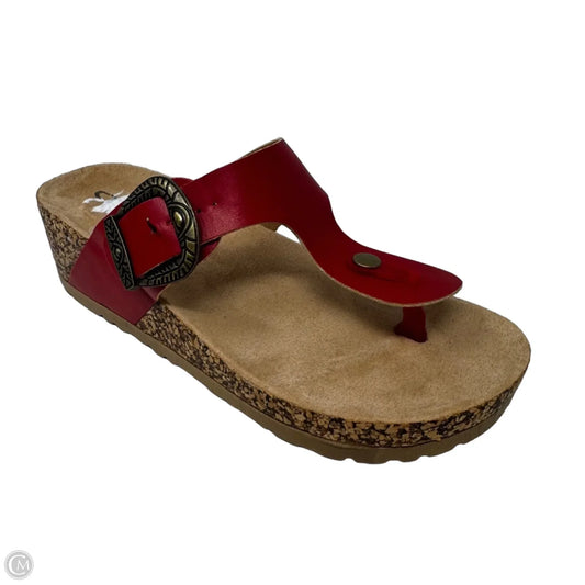 Cork Wedges Sandals By Chinese Laundry In Red, Size: 6