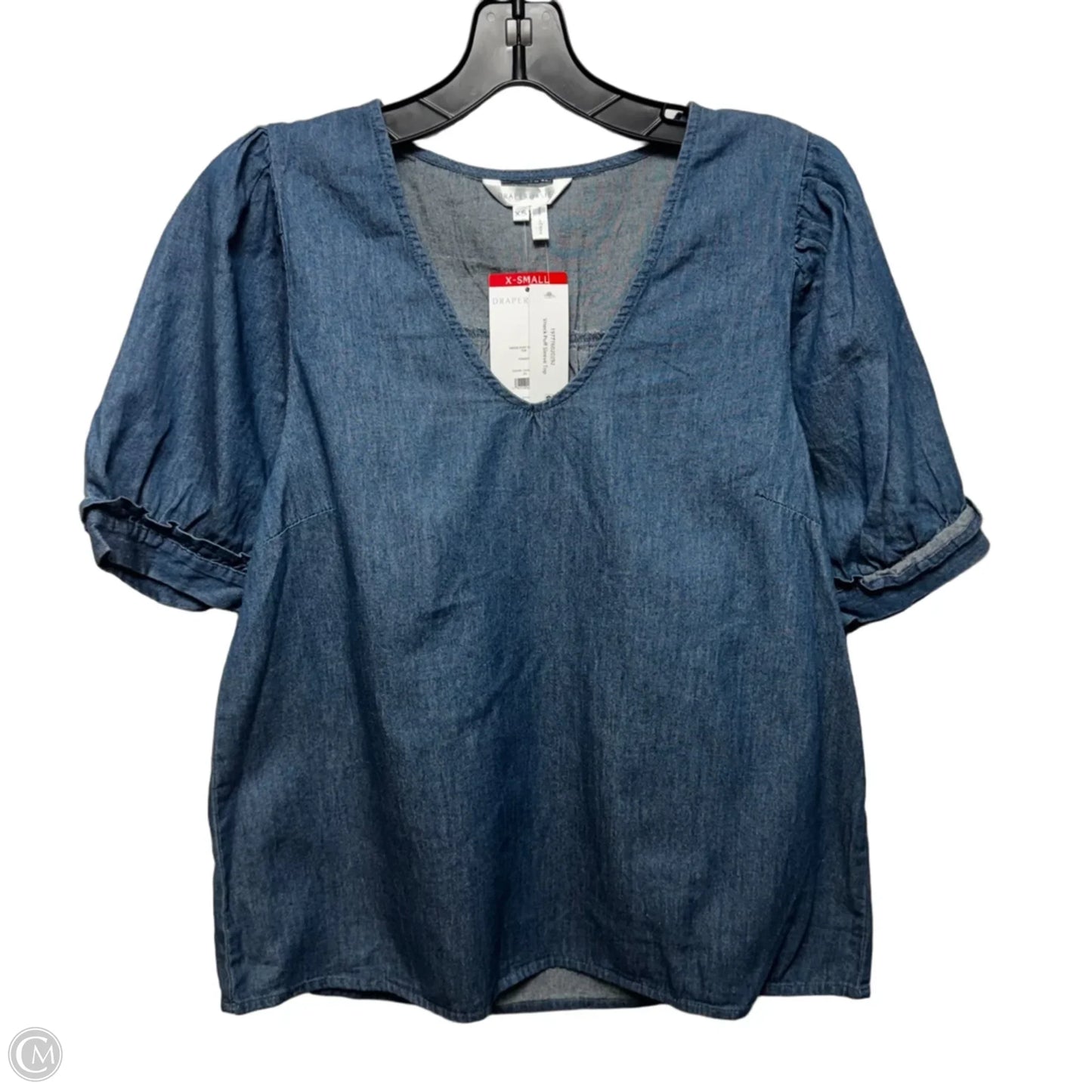 Top Short Sleeve By Draper James In Blue Denim, Size: Xs