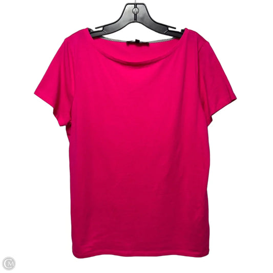 Top Short Sleeve Basic By Jones New York In Pink, Size: Xl