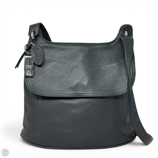 Leather Shoulder Bag By Rolfs, Size: Medium