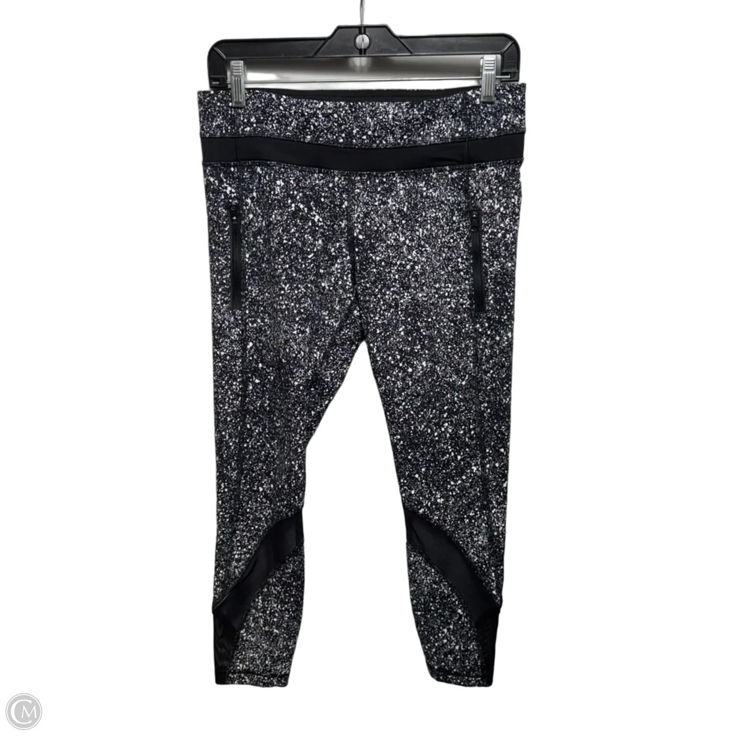 Athletic Leggings By Lululemon In Black & White, Size: 8