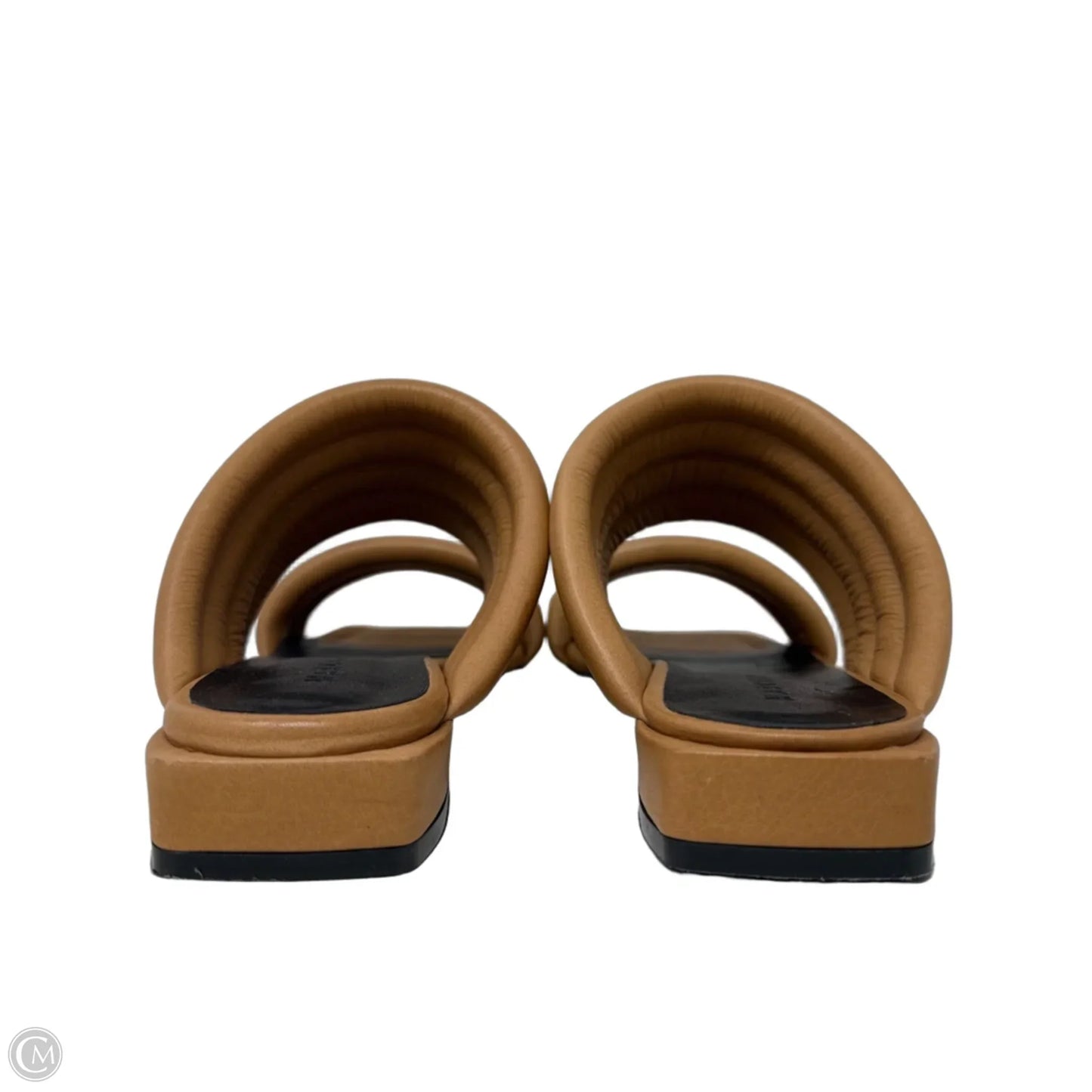 Korin European Puffy Leather Slide Sandals By Marcella In Tan, Size: 8 (EU 38)