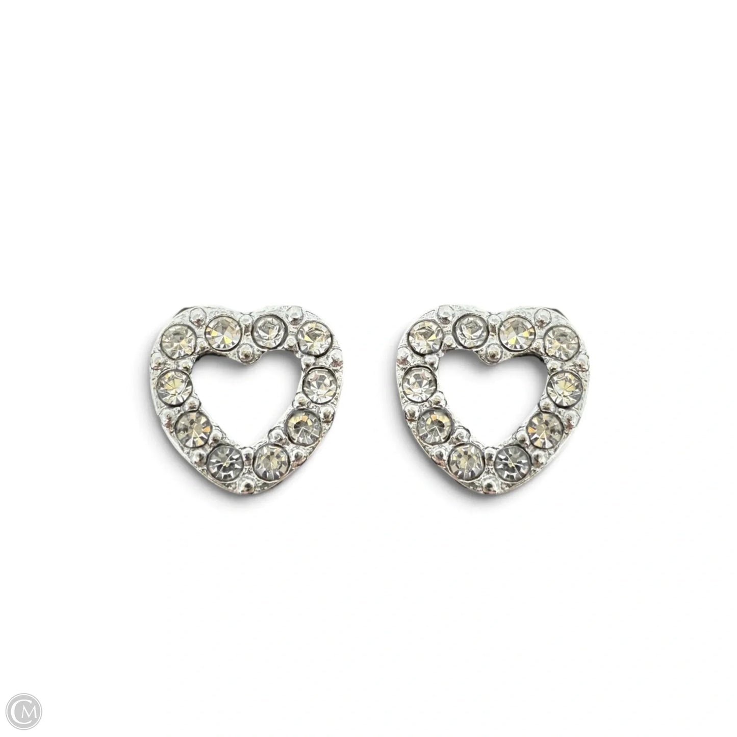 Open Heart Pavé Stud Earrings