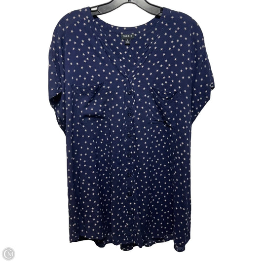Stars Top Sleeveless By Torrid In Blue, Size: 3x