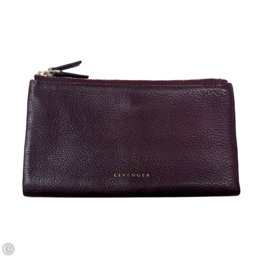 Bifold Snap Wallet Leather By Levenger, Size: Medium
