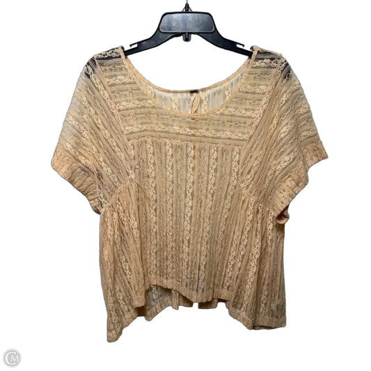 Top Short Sleeve By Free People In Peach, Size: M