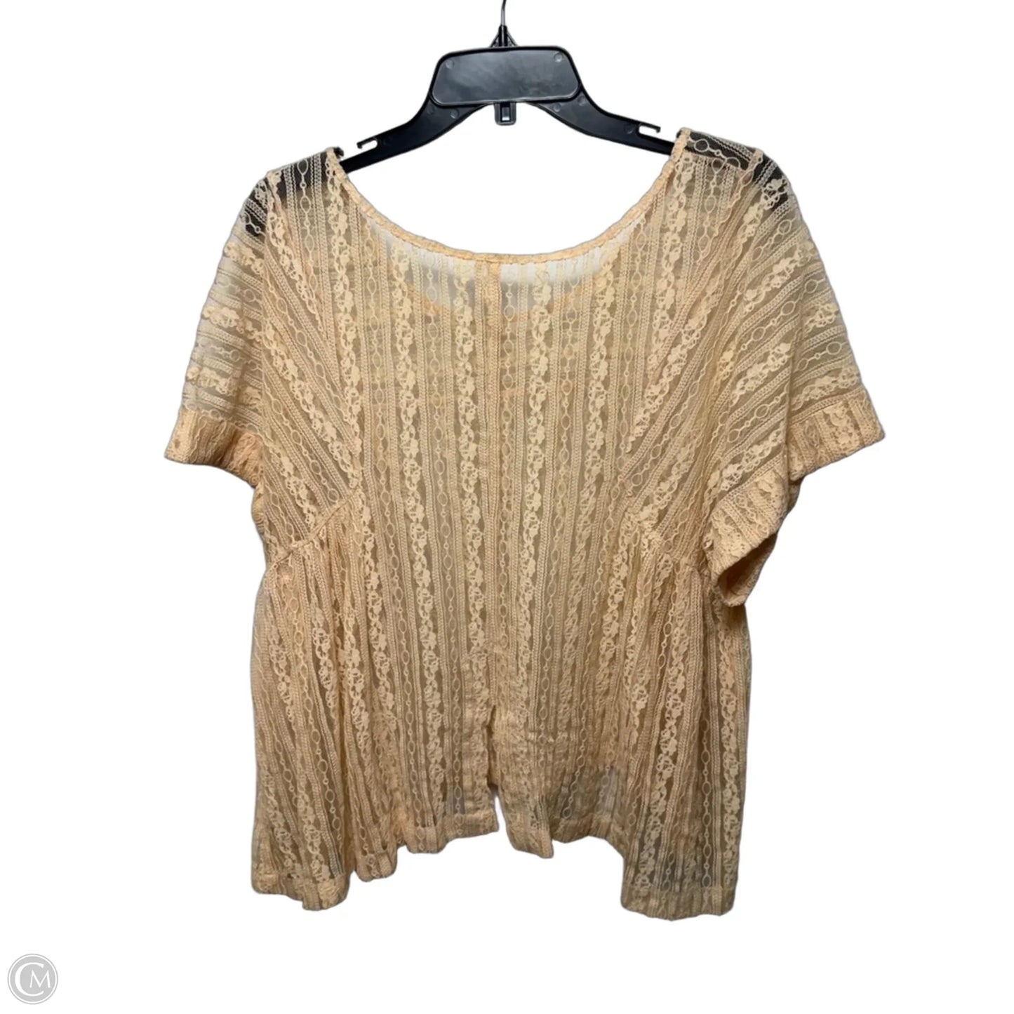 Top Short Sleeve By Free People In Peach, Size: M
