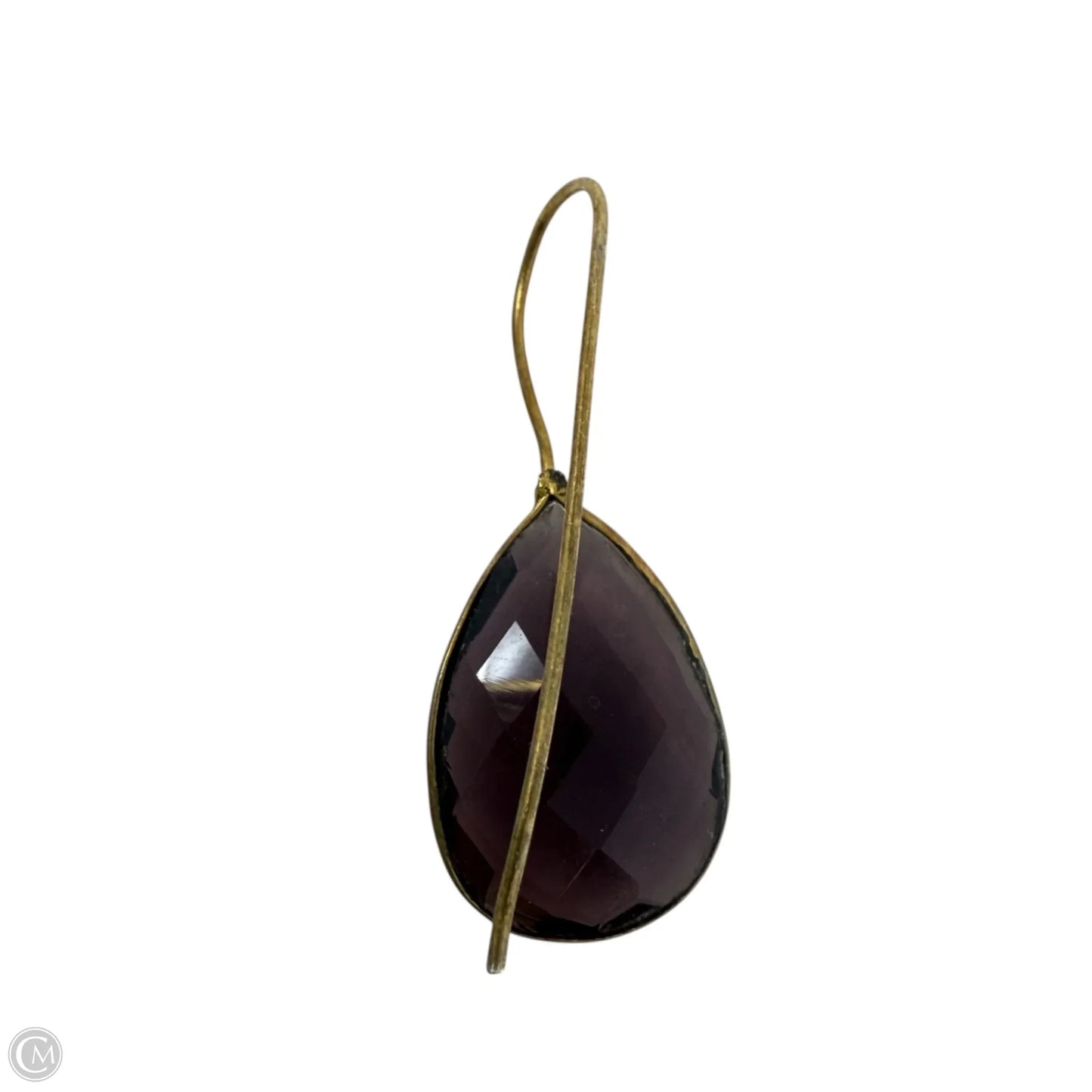 Faceted Purple Teardrop Earrings