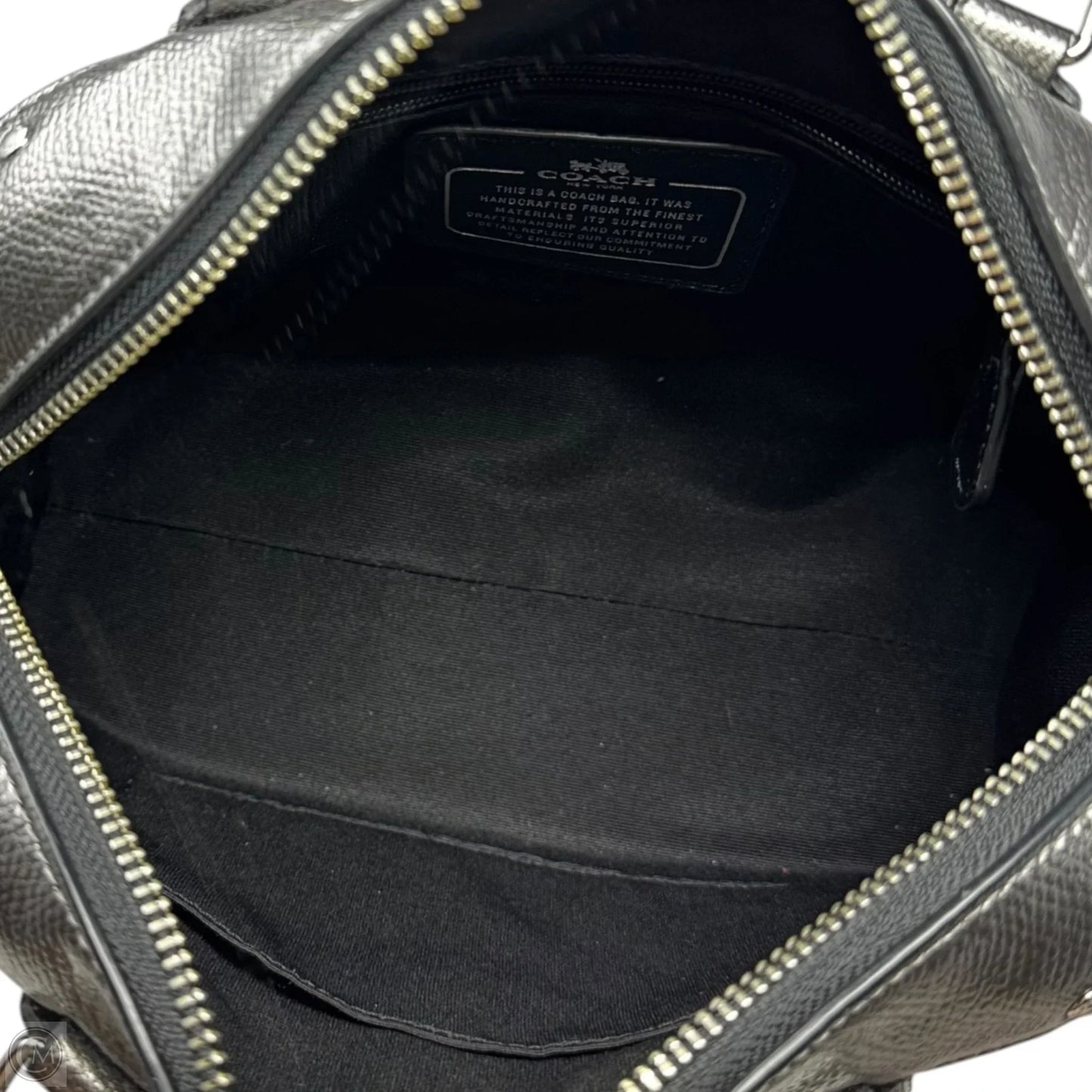 Metallic Bennett Satchel Handbag Designer By Coach, Size: Medium