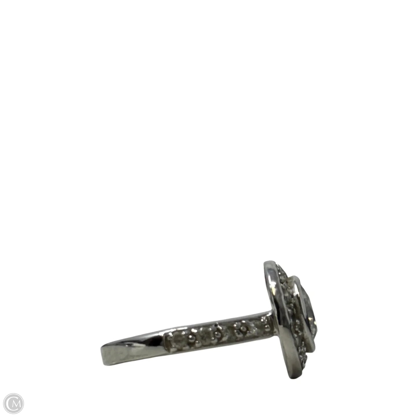 Sterling Silver & CZ Halo Ring, Size: 7